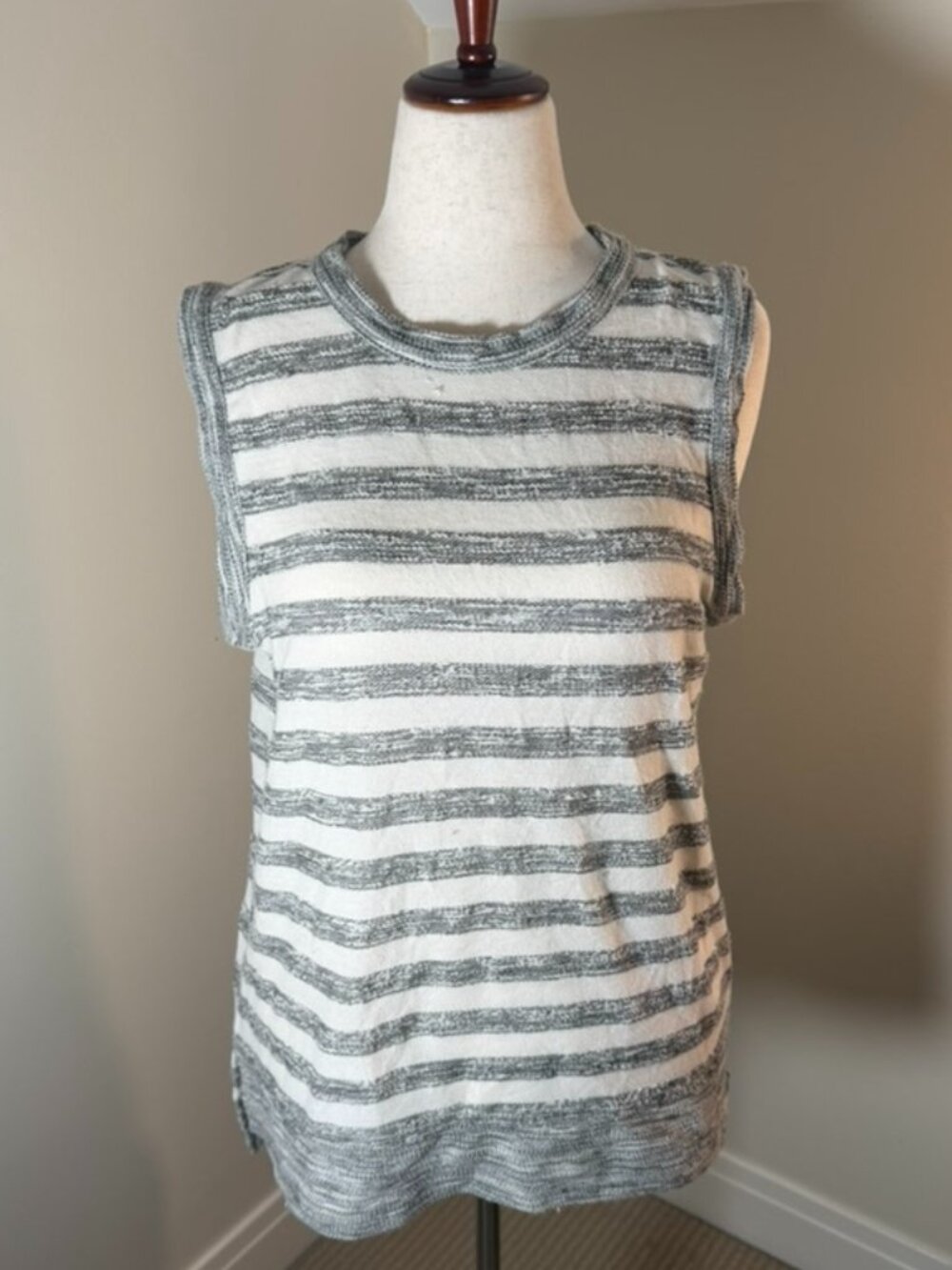 Lou & Grey Striped Sleeveless Sweater Tank | Lightweight Knit Essential